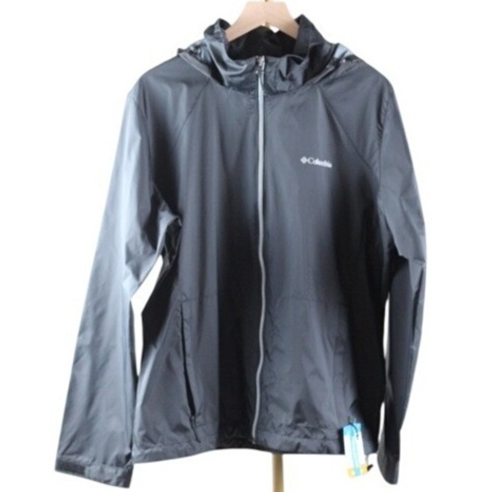 Columbia Switchback IV Rain Jacket Womens XXL Black Hooded Full Zip WL5776-010
